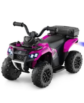 6V Kids Ride On ATV with Music, Spray, and Storage