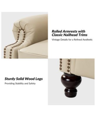 Franco Traditional Genuine Leather Manual Recliner