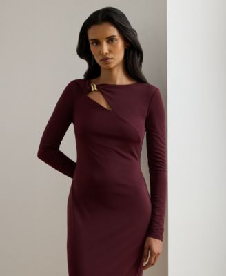 Women's Crew Neck Cutout Jersey Gown