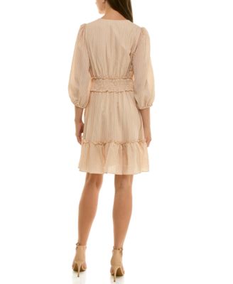 Petite Smocked Waist Fit and Flare Dress