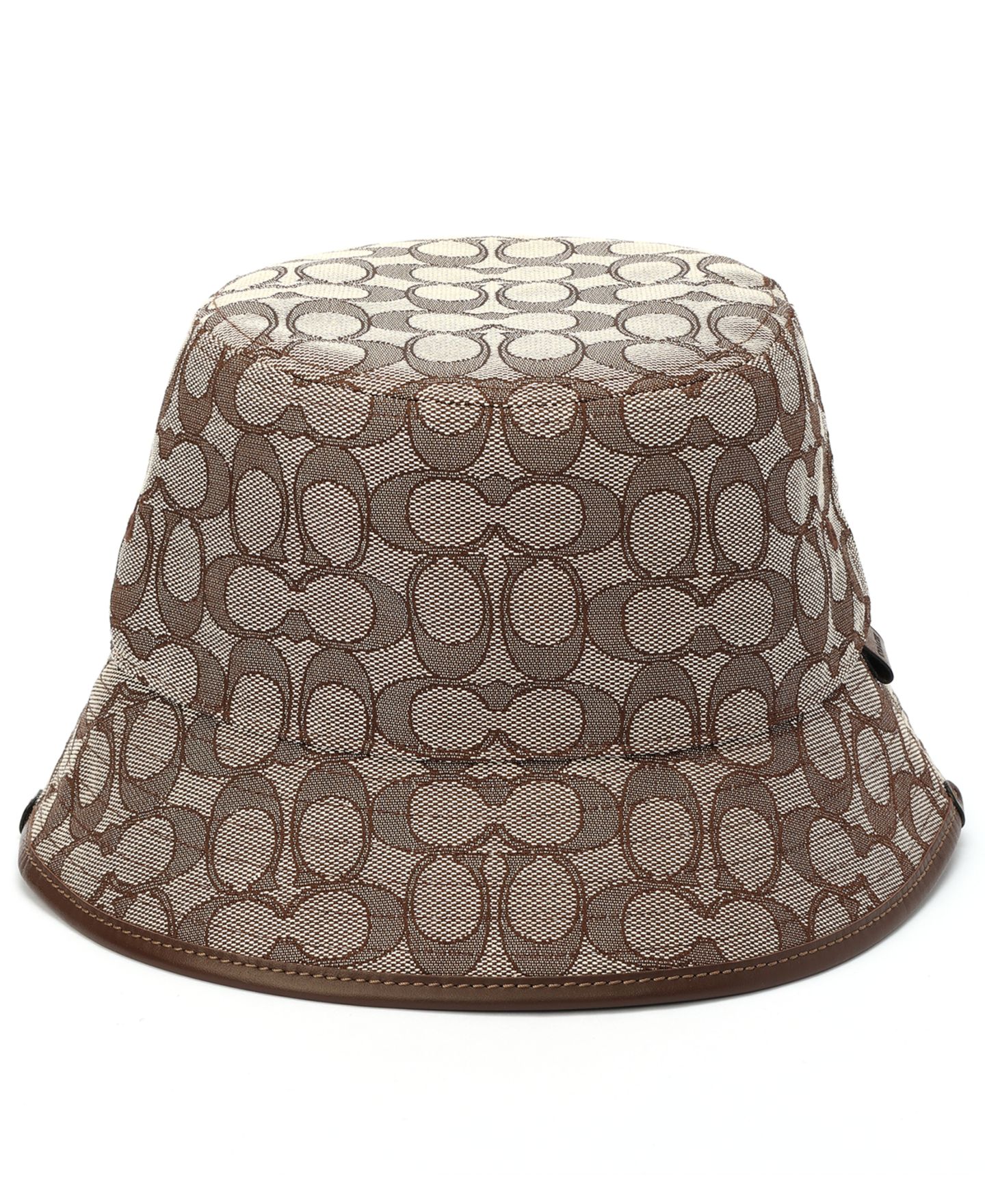 Мужская панама COACH Signature C Jacquard Bucket Hat, цвет: Коричневый — фото 1