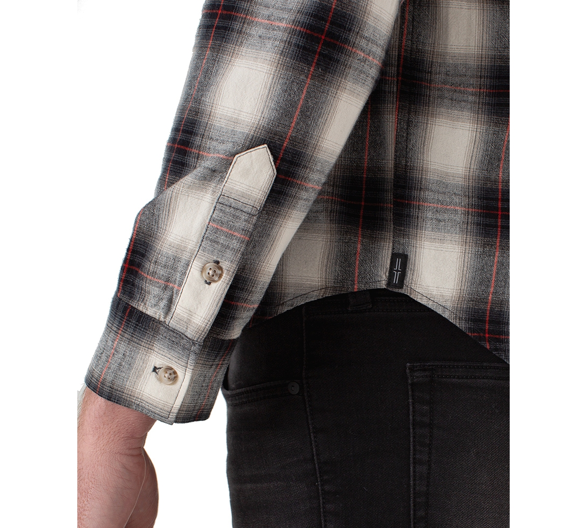 Liverpool Los Angeles Men's Stand-Collar Plaid Shirt