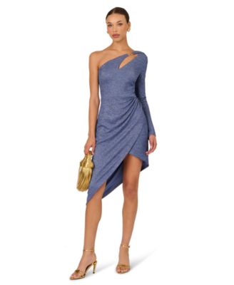 Women's One-Shoulder Midi Dress