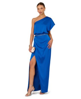 Women's Ruched One-Shoulder Ball Gown
