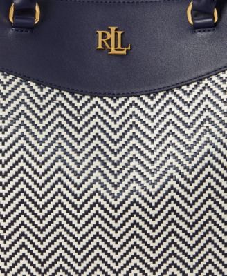 Houndstooth Woven Large Marcy Satchel 