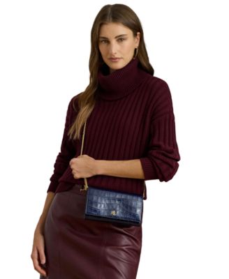 Croc-Embossed Medium Adair II Crossbody Bag