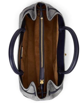 Cross-Dyed Canvas Large Blaike Satchel Bag