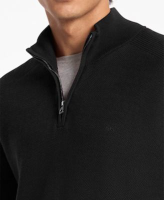 Men's Mouline Texture Quarter-Zip Sweater