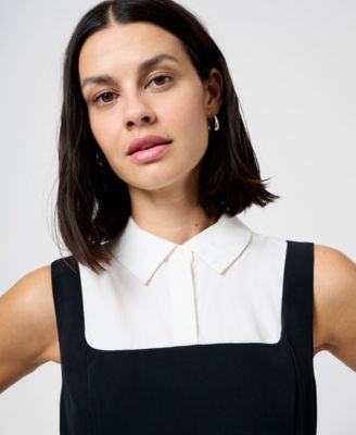 Women's Collared Sleeveless Mini Dress