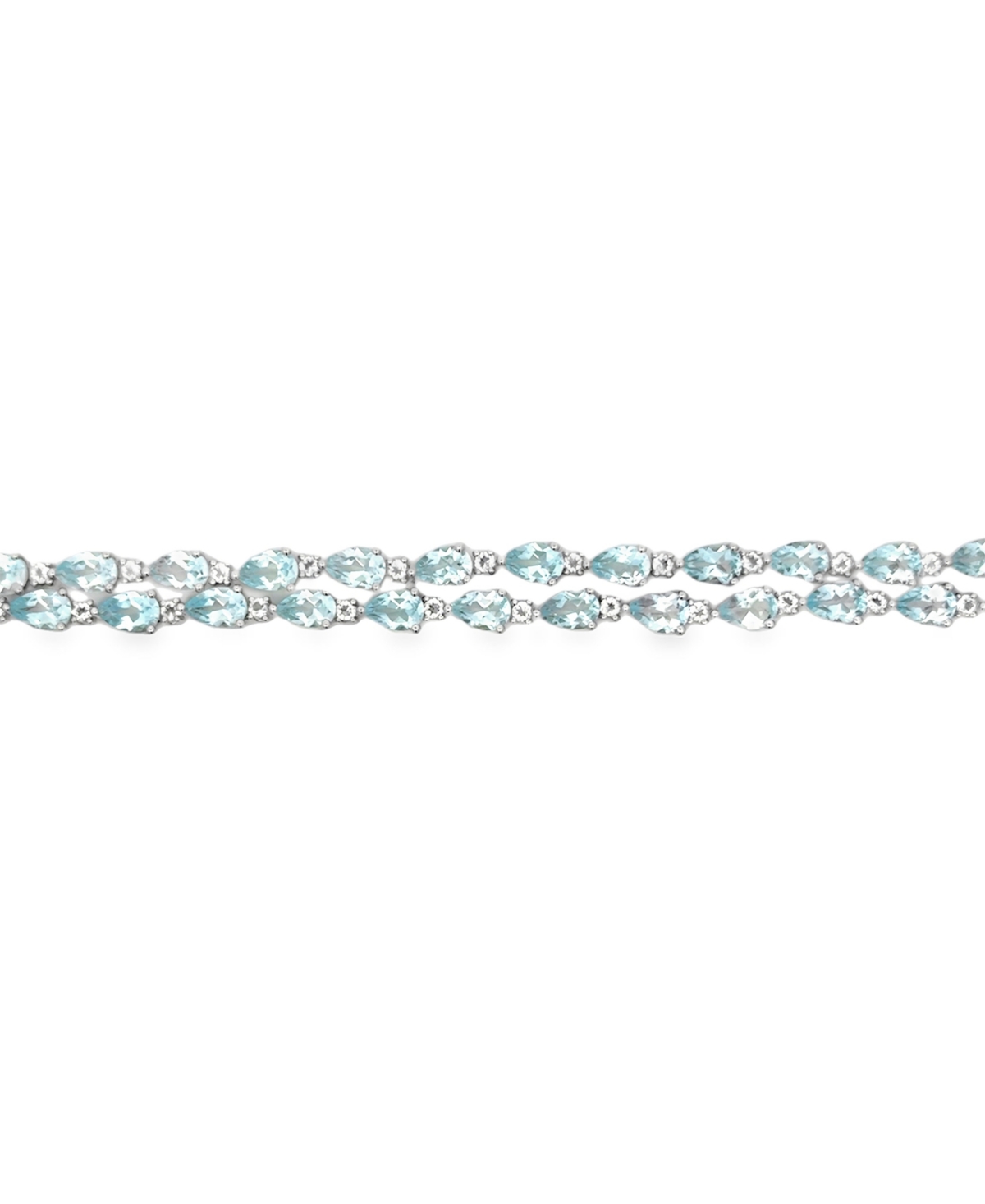 Macy's Amethyst (14.7 Ct. T.w.) And White Topaz (1.65 Ct. T.w.) Bracelet In Sterling Silver (also In Garnet In Blue