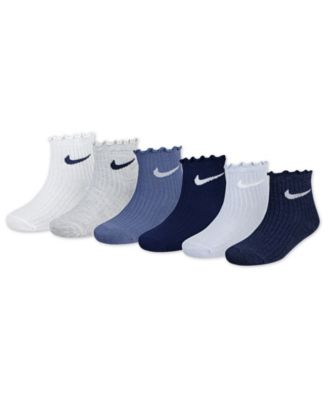 Girls' 4-7 Lettuce Ankle Socks, 6-Pack