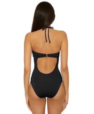 Women's Rock Solid Gold Buckle One-Piece Swimsuit