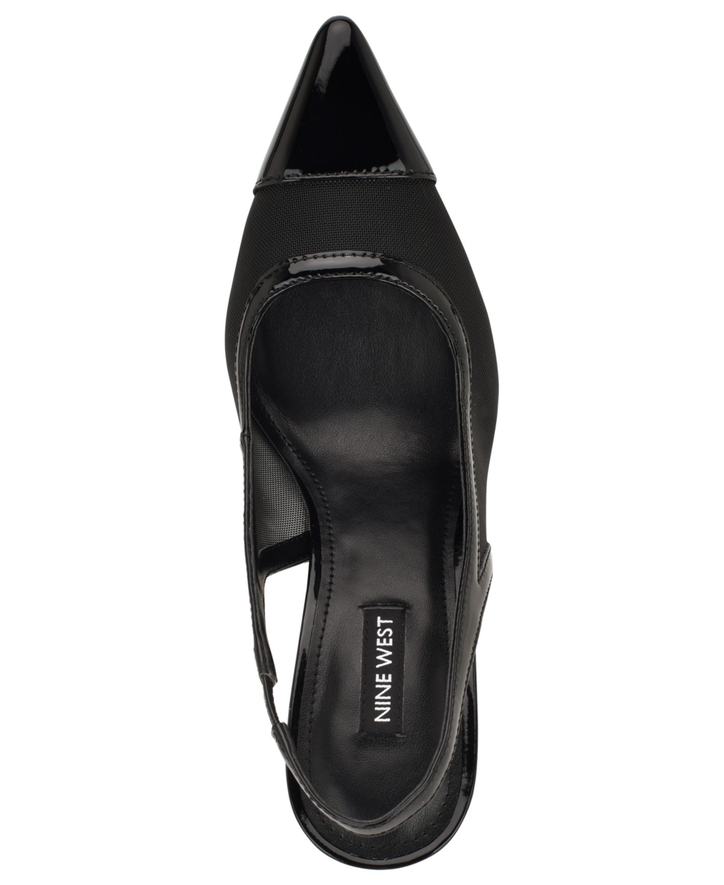 Женские туфли Nine West Jermain Mesh Slingback Stiletto Pumps, цвет: Чёрный сетчатый — фото 4