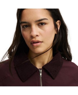 Women's Active Contrast Collar Oversized Jacket