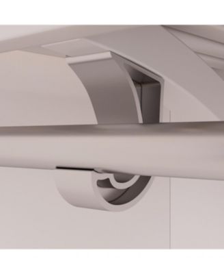 Solid Wood Reach-In Closet Organizer with 6 Shaker Style Drawers and Glass Doors