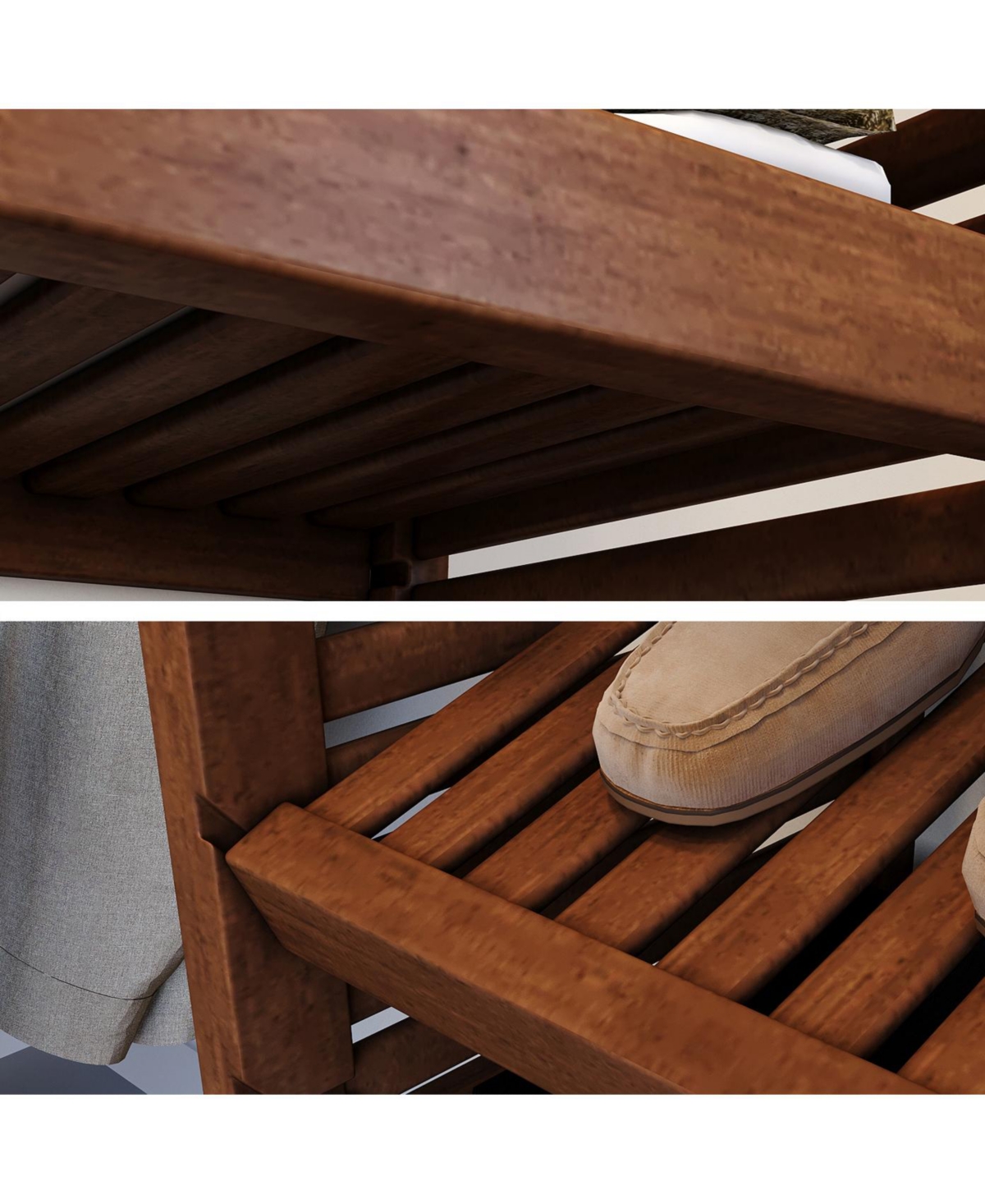 Solid Wood Reach-In Closet Organizer with 3 Shaker Style Drawers and Doors