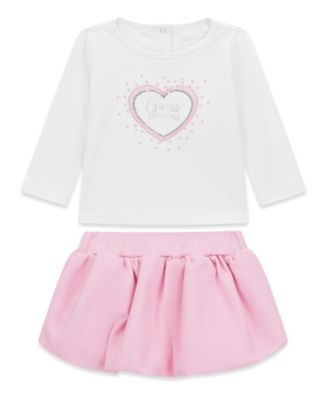 Baby Girls' Long-Sleeve T-Shirt and Skirt, 2-Piece Set