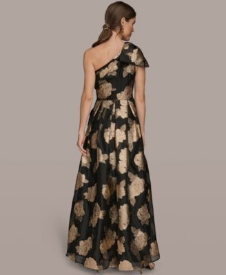 Women's One Shoulder Print Ball Gown