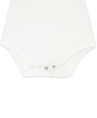 Baby Girls' Short-Sleeve Bodysuit and Denim Romper, 2-Piece Set