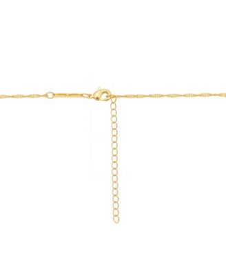 Cubic Zirconia Gold Plated Shaker Pendant Necklace