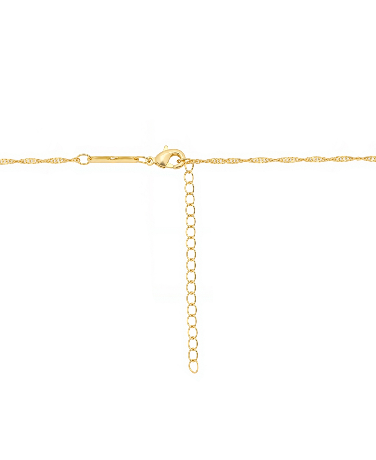 Unwritten Cubic Zirconia Gold Plated Shaker Pendant Necklace In Gold