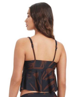 Women's Palm Breeze Fly Away Over-The-Shoulder Tankini, Macy's Exclusive
