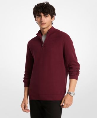 Men's Mouline Texture Quarter-Zip Sweater