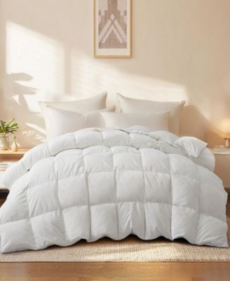 Medium Warmth Goose Feather Down Fiber Comforter, Full/Queen
