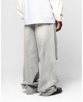 Men's Star Layered Distressed Jeans