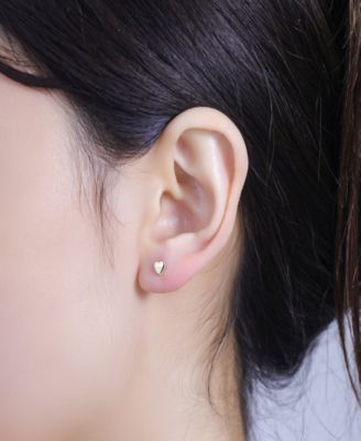 Trio Cubic Zirconia, Mother of Pearl and Heart Flat Back Earrings Set