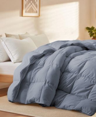 Medium Warmth Goose Feather Down Fiber Comforter, Full/Queen