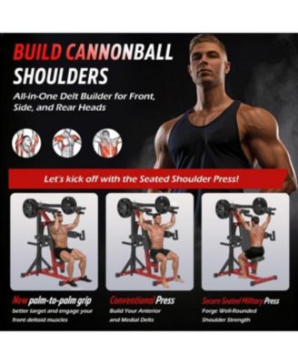 Deltoid and Shoulder Press Machine, 3-in-1 Shoulder-Specific Machine with Shoulder Press, Lateral Raise & Reverse Fly