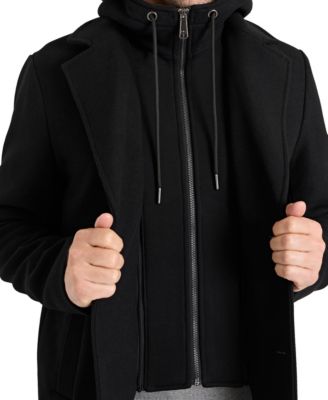 Men's Hooded Wool Coat