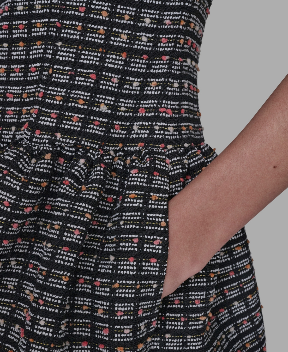 Karl Lagerfeld Paris Women's Mini Grid Nubby Tweed Sheath Dress