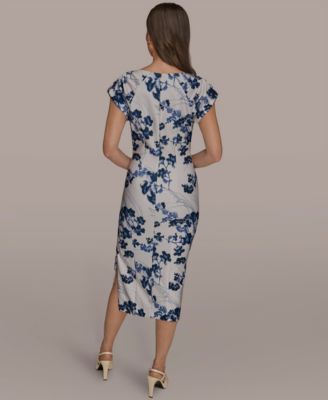 Women's Boat Neck Midi Dress