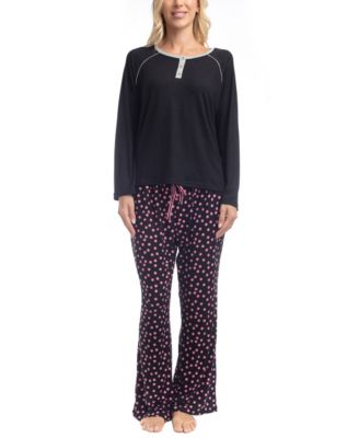 Cherry Merry Henley PJ Set