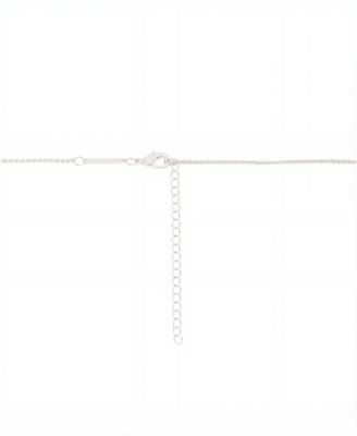 Two-Tone "Friends Forever" Plain Bar Mother of Pearl Inlay Crystal Clover Necklace 