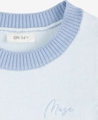 Colorblocked Short-Sleeve Sweater, Macy's Exclusive