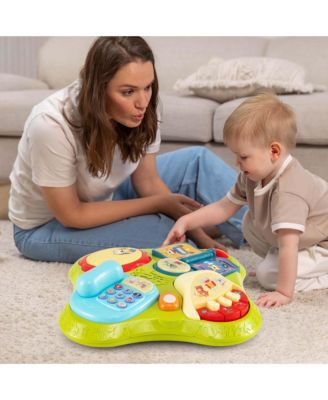 3 in 1 Baby Stationary Activity Center Walk-Around Kids Play Table Set