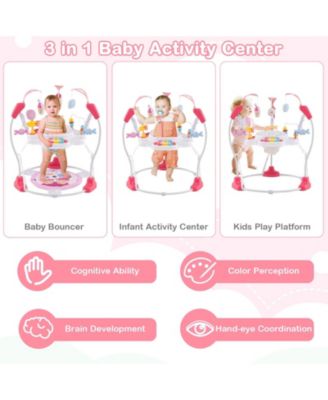 Baby Stationary Activity Center Infant Jumper with Removable Foot Pad