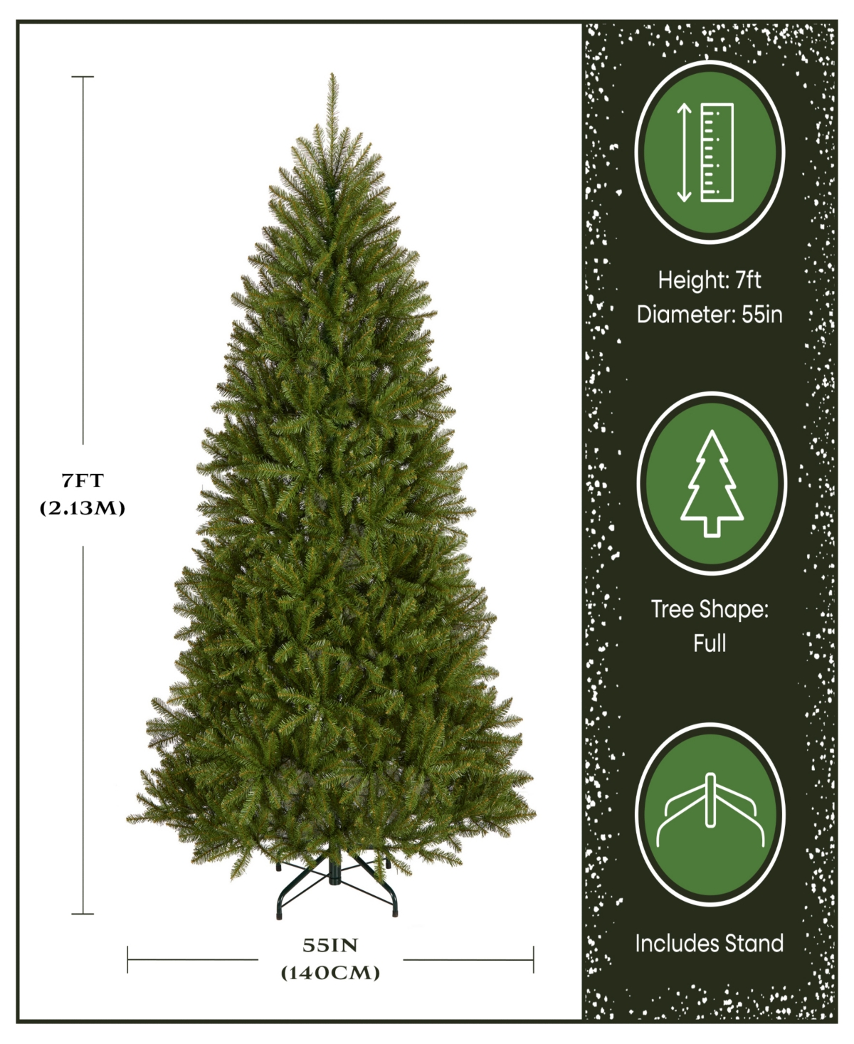 National Tree Company 7' Dunhill Fir Hinged Tree