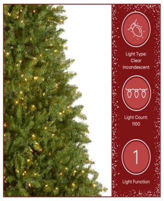 National Tree Company 9' Dunhill  Fir Hinged Tree with Clear Lights