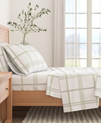 Ultra-Soft Turkish Cotton Plaid Flannel Sheet Set