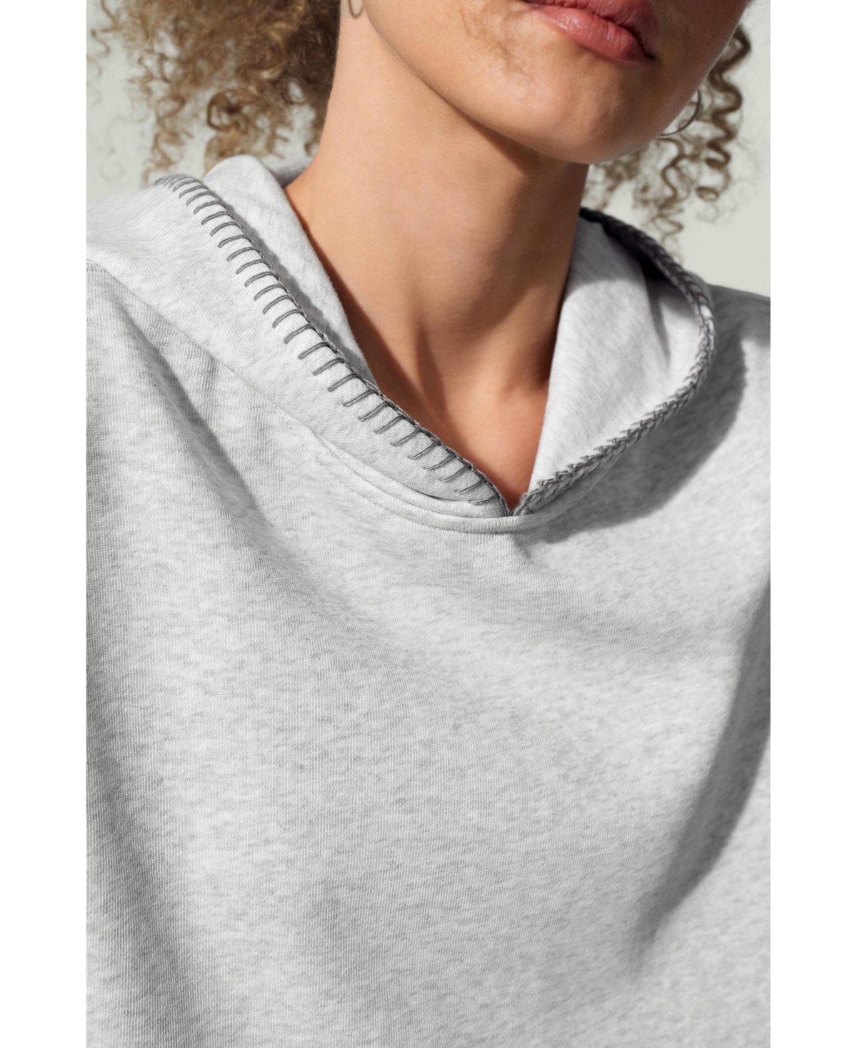 Lilysilk Women's Silkerry Oversized Seamflow Douceur Stand Collar with Half-Zip Hoodie