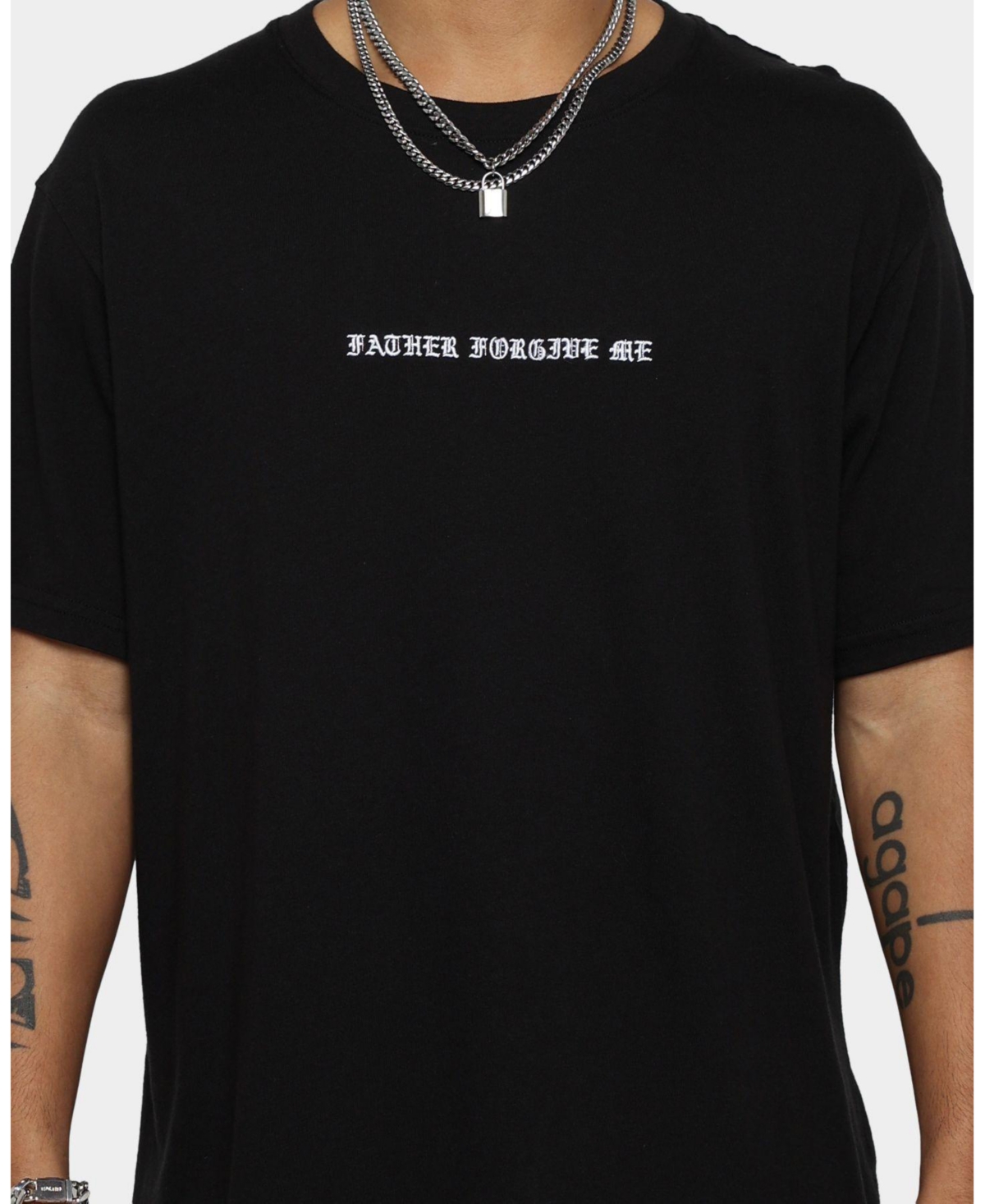 Father Forgive Me Men's Skeleton T-Shirt