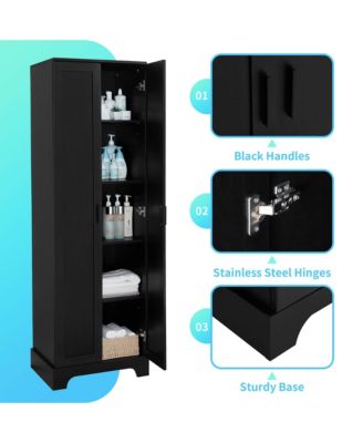 CASAINC MDF Adjustable Shelf with 2 Doors 71.2"H Storage Cabinet