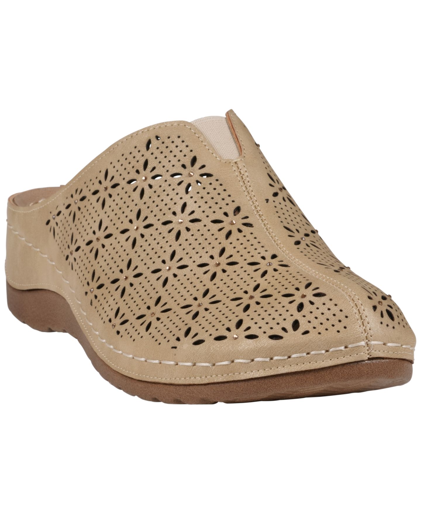 Женские сабо GC Shoes Vale Wedge Mules, цвет: Бежевый — фото 1