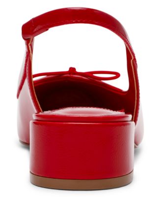 Women's Slingback Block-Heel Ballet Pumps