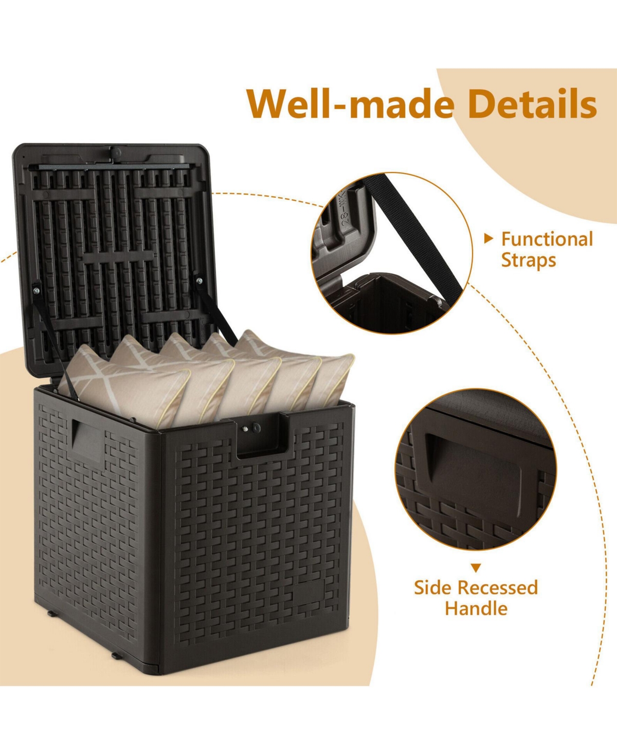 Sugift 31/73/100 Gallon All Weather Storage Container with Lockable Lid-s