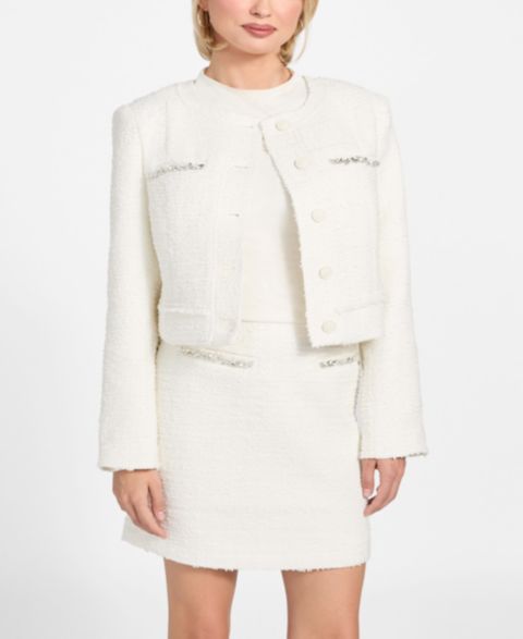 Женские куртки GUESS Women's Clotilde Tweed Cropped Jacket